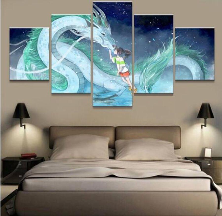 Spirited Away Haku And Chihiro Ogino 1 Anime – Canvas Wall Art