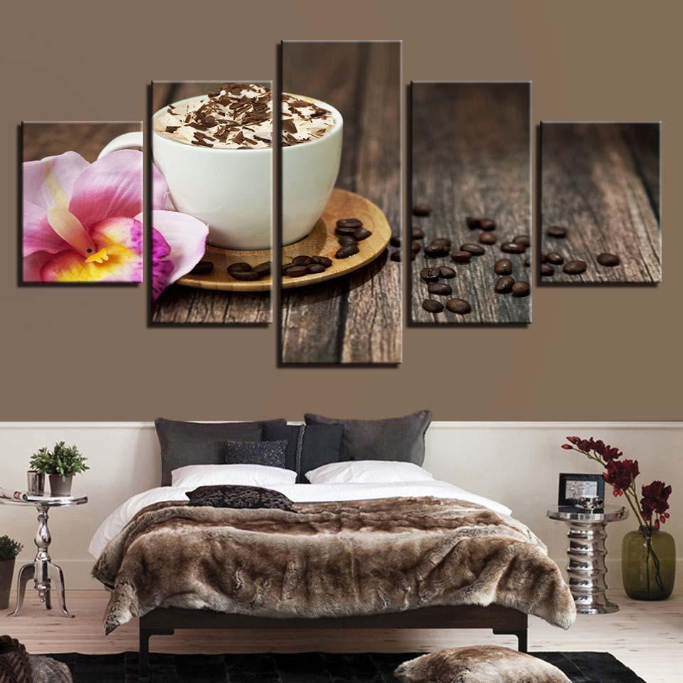 Spoon Coffee Cup Beans – Nature Canvas Wall Art