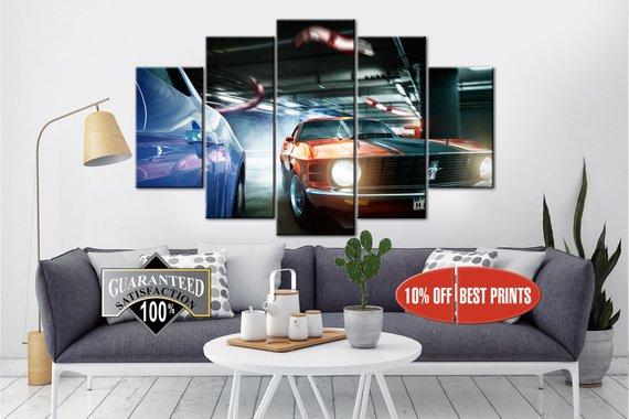 Sport Cars Ford Mustang 3 – Automative Canvas Wall Art