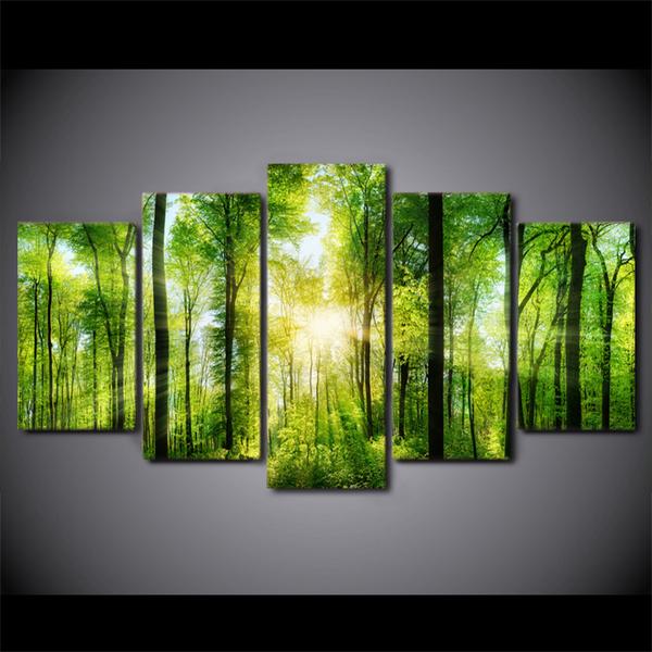 Spring Verdurous Forest – Nature Canvas Wall Art