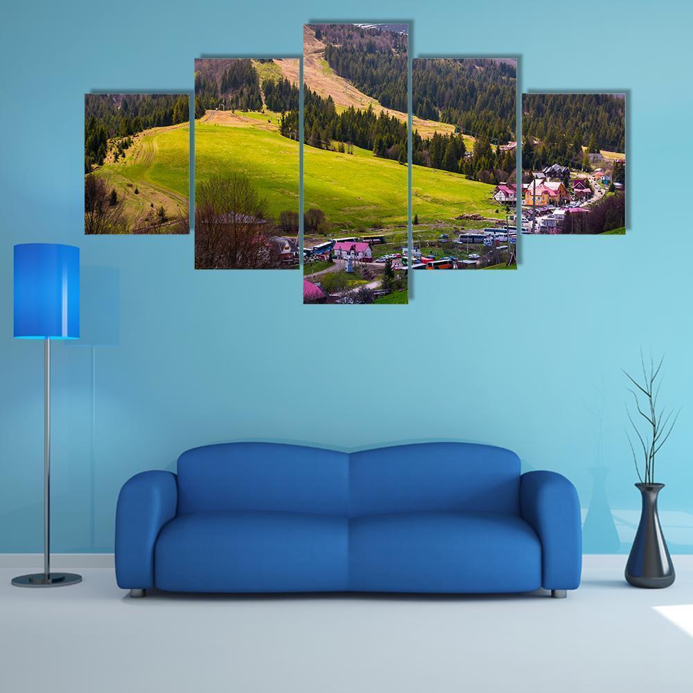 Springtime Landscape In Carpathian Mountains – Nature Canvas Wall Art