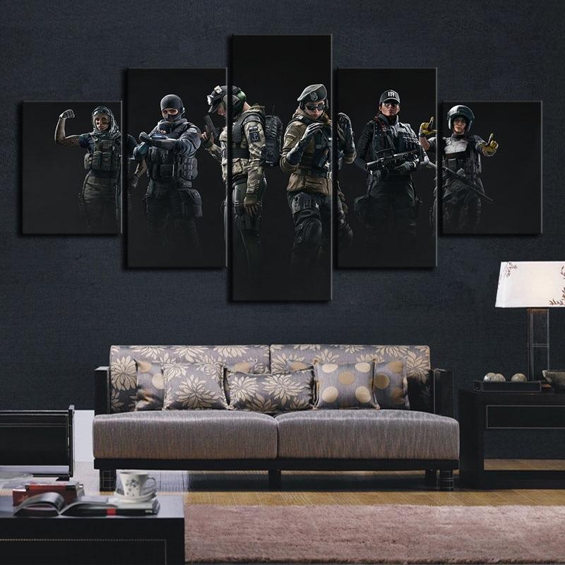 Squad 2 Tom Clancy’s Rainbow Six Siege Gaming Canvas Wall Art
