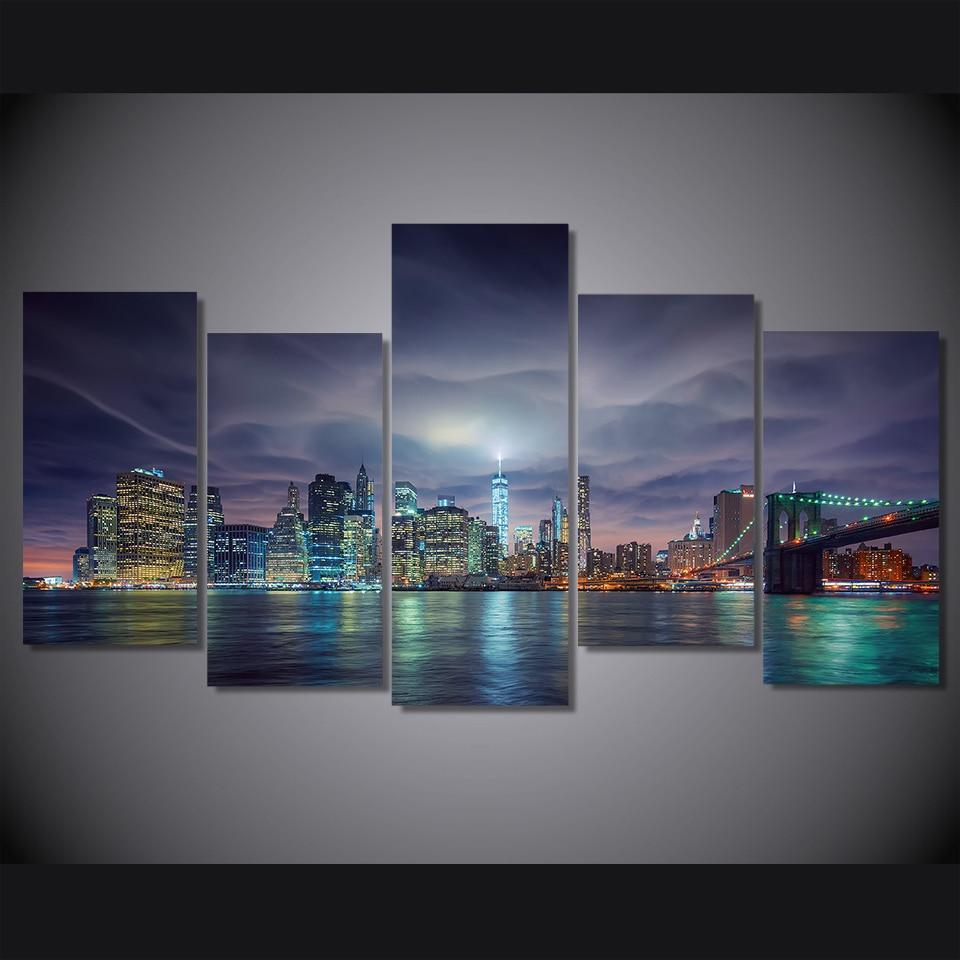 Ssha Gorod Nyu York Vecher Ogni – Nature Canvas Wall Art