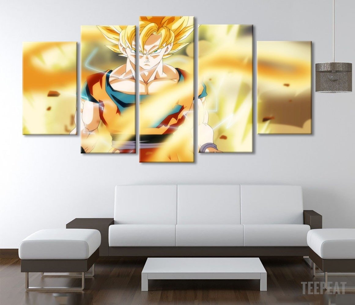 Ssj Fighting – Anime Canvas Wall Art