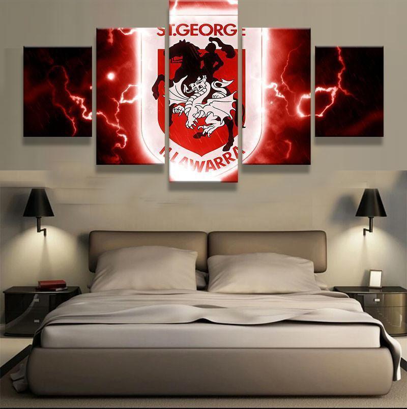 St George Illawarra Dragons Nrl Football – Canvas Wall Art