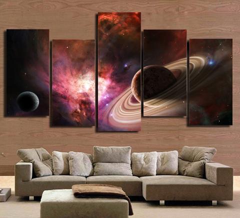 Star, Universe, Galaxy And Planet – Space Canvas Wall Art