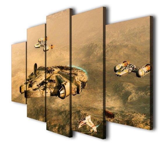 Star War Millennium Falcon Movie Canvas Wall Art