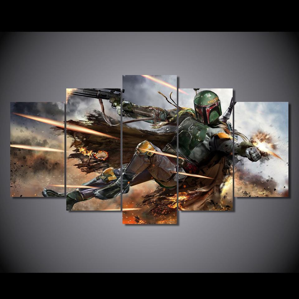 Star Wars Warrior Boba Fett Movie – Canvas Wall Art