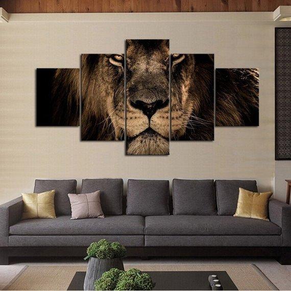 Stare Lion – Animal Canvas Wall Art
