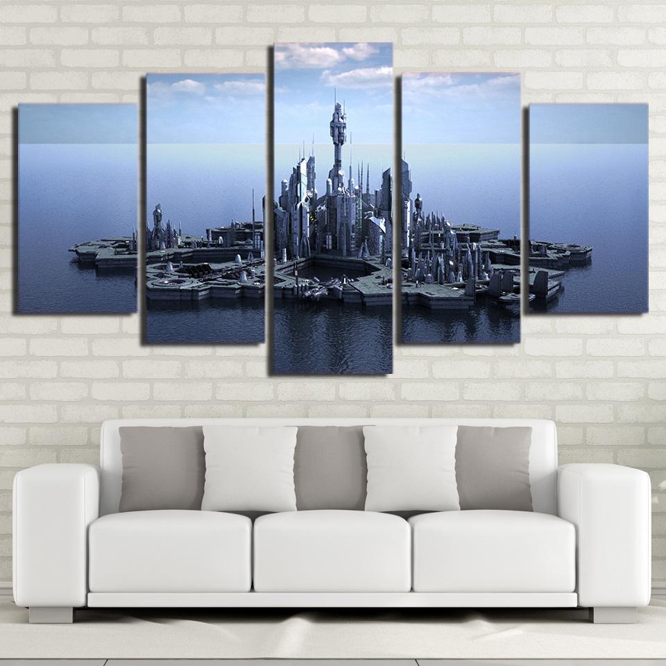Stargate Atlantis Landscape Canvas Wall Art