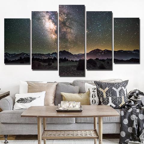 Starry Night Sky – Nature Canvas Wall Art