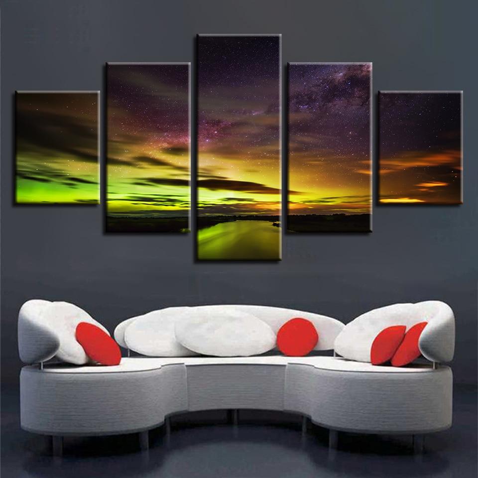 Starry Sky Aurora – Space Canvas Wall Art