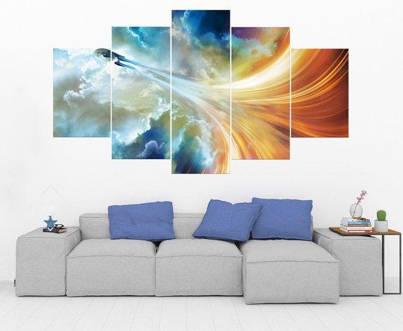 Starship Enterprise Star Trek 3 Movie Canvas Wall Art
