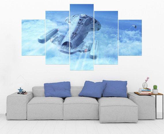 Starship Enterprise Star Trek 6 Movie Canvas Wall Art