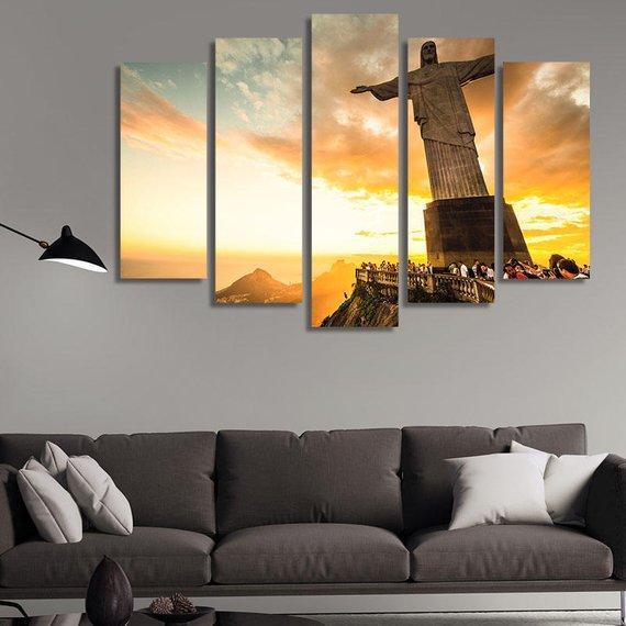 Statue Of Christ The Redeemer – Nature Canvas Wall Art