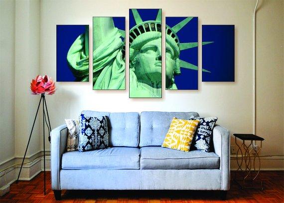 Statue Of Liberty 1 – Abstract Canvas Wall Art