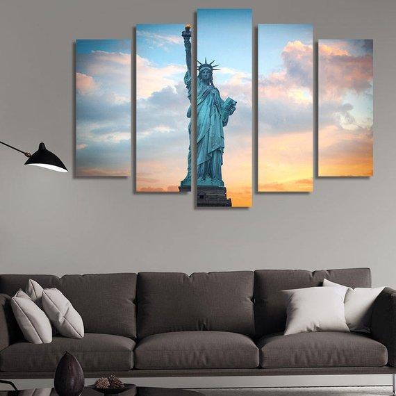 Statue Of Liberty In New York – Nature Canvas Wall Art