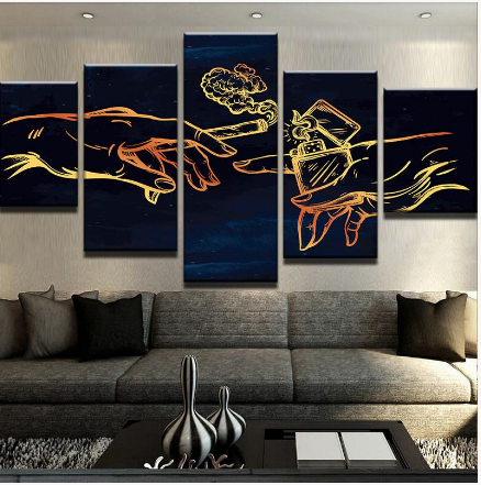 Steady Smoking – Abstract Canvas Wall Art