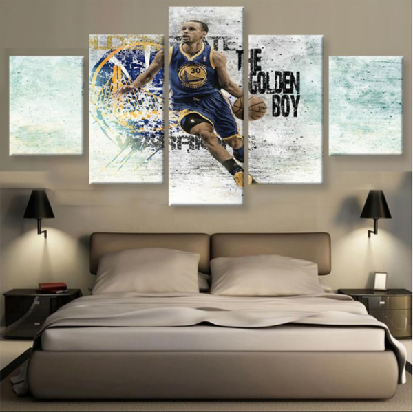 Stephen Curry The Golden Boy Basketball Star Celebrity – Canvas Wall Art