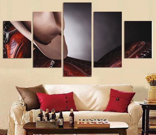 Stetson And Saddle – Sport Canvas Wall Art