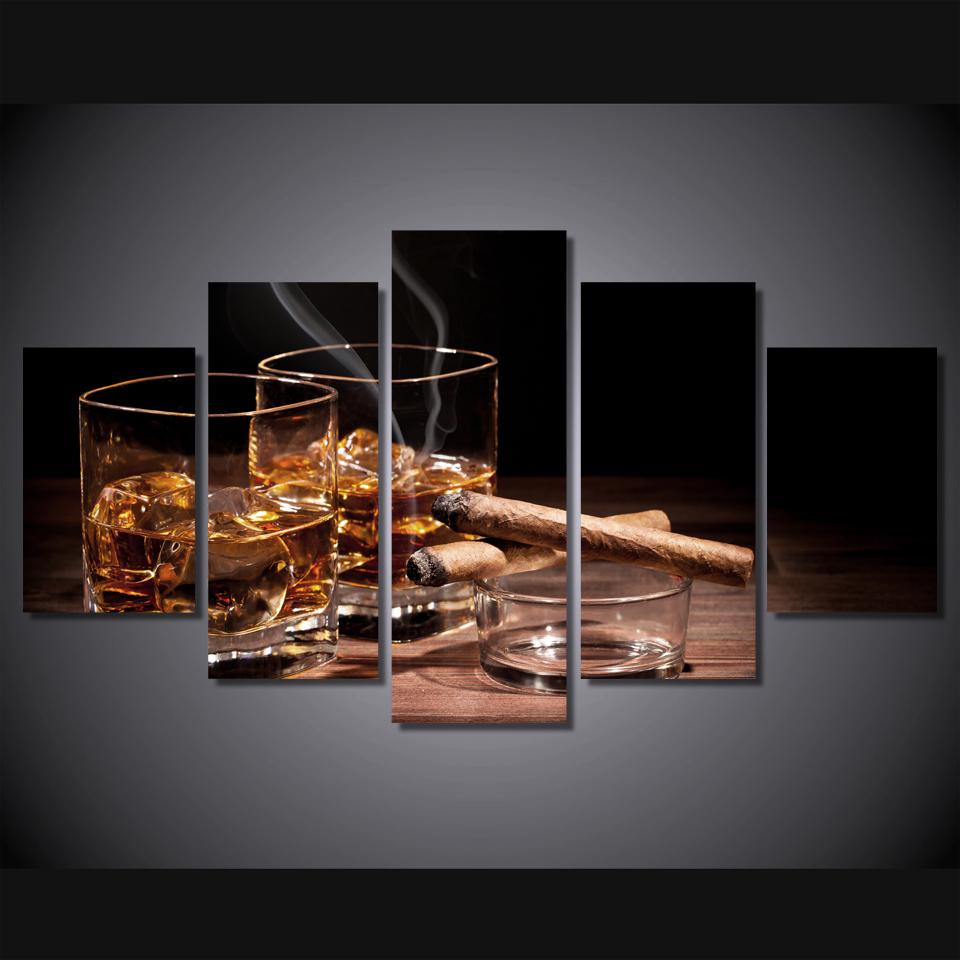 Still Wine Cigar 1 – Wine Canvas Wall Art