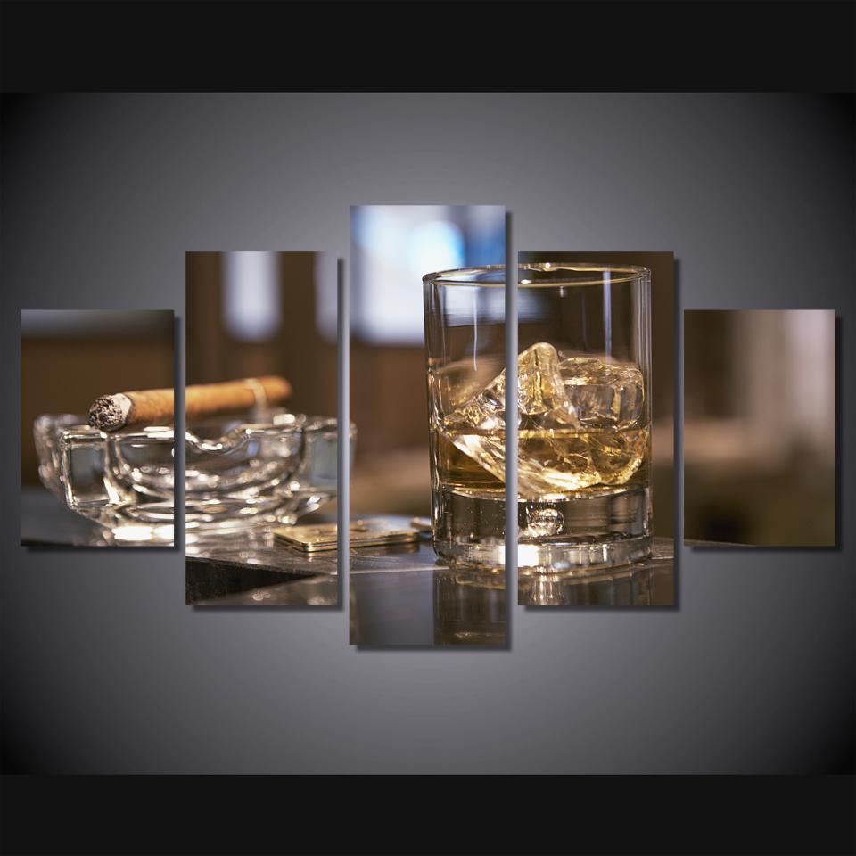 Still Wine Cigar – Wine Canvas Wall Art