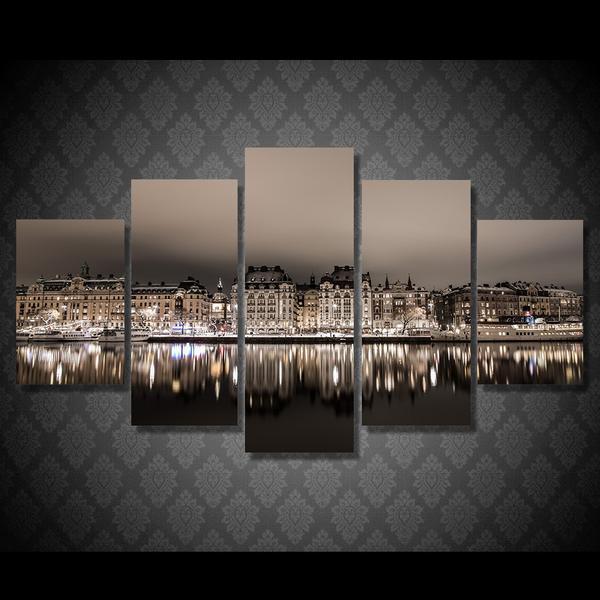 Stockholm Night 10- Nature Canvas Wall Art