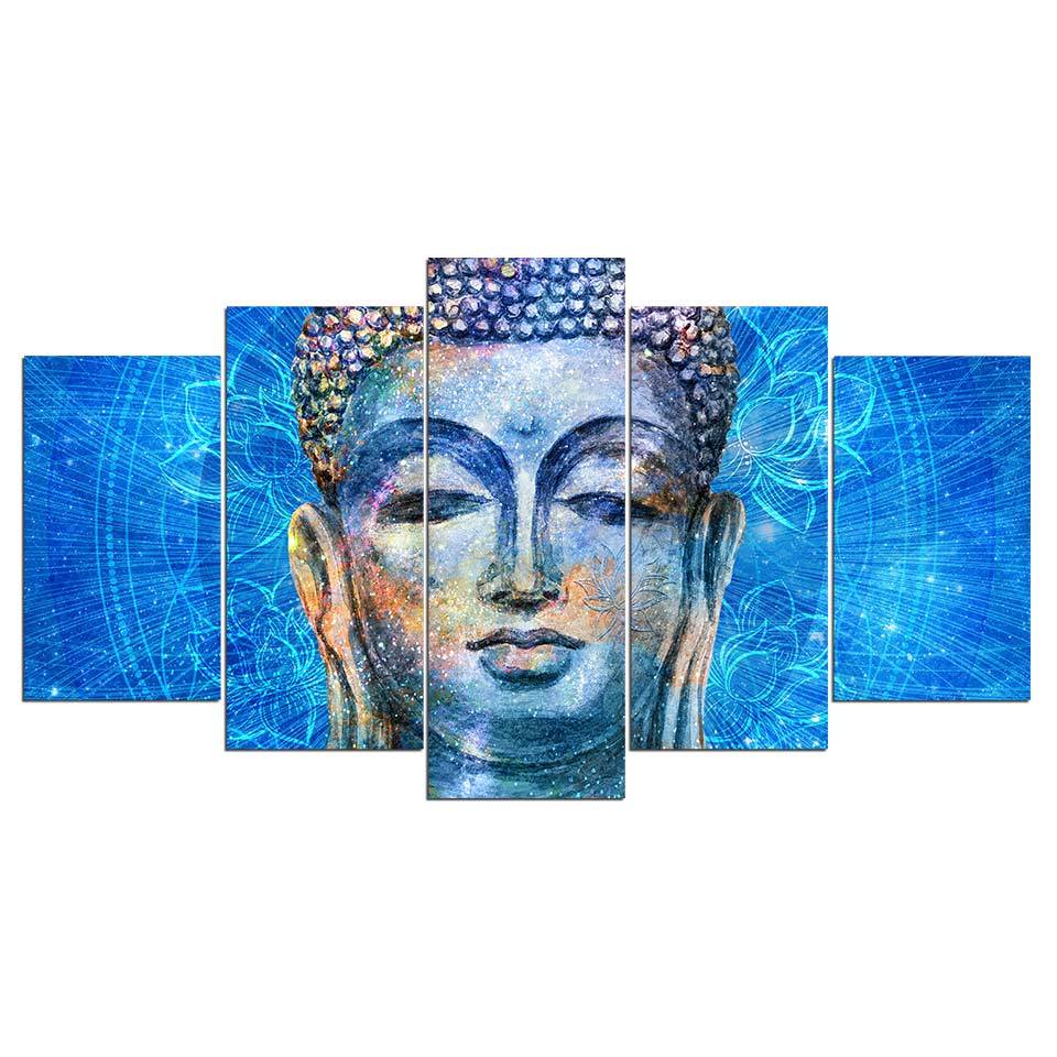 Stone Buddha Statue 02 – Religion Canvas Wall Art