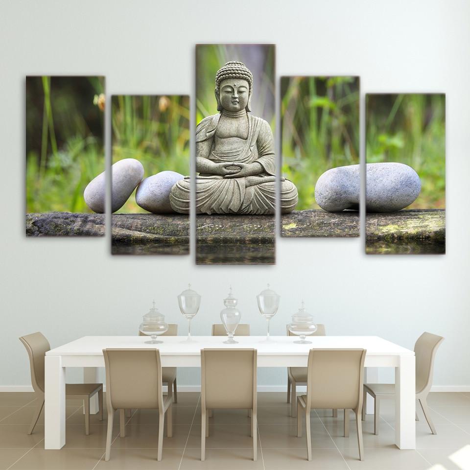 Stone Buddha Statue 99 – Religion Canvas Wall Art