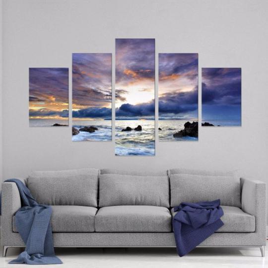 Storm Clouds Rolling In Across Sea – Space Canvas Wall Art