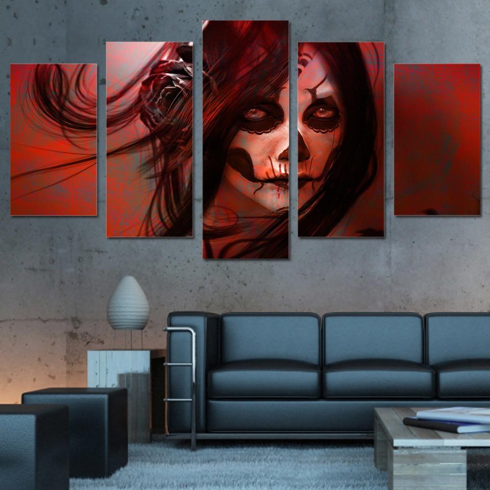 Strange Terro Face – Abstract Canvas Wall Art