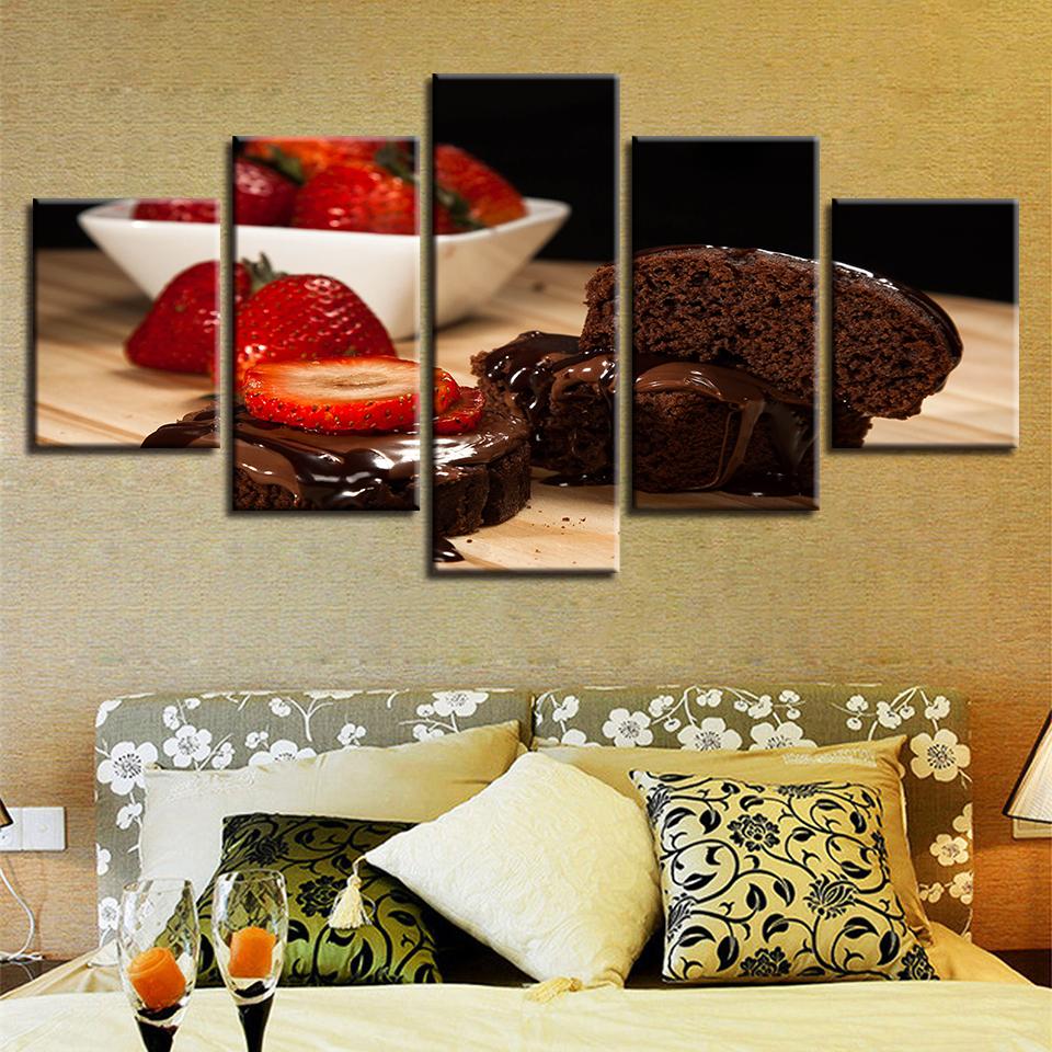 Strawberry And Cake – Kitchen Canvas Wall Art