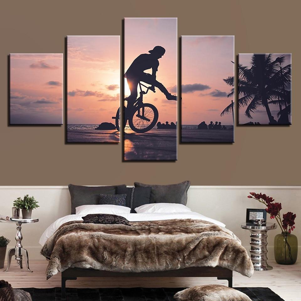 Street Boy And Sunset Beach – Space Canvas Wall Art