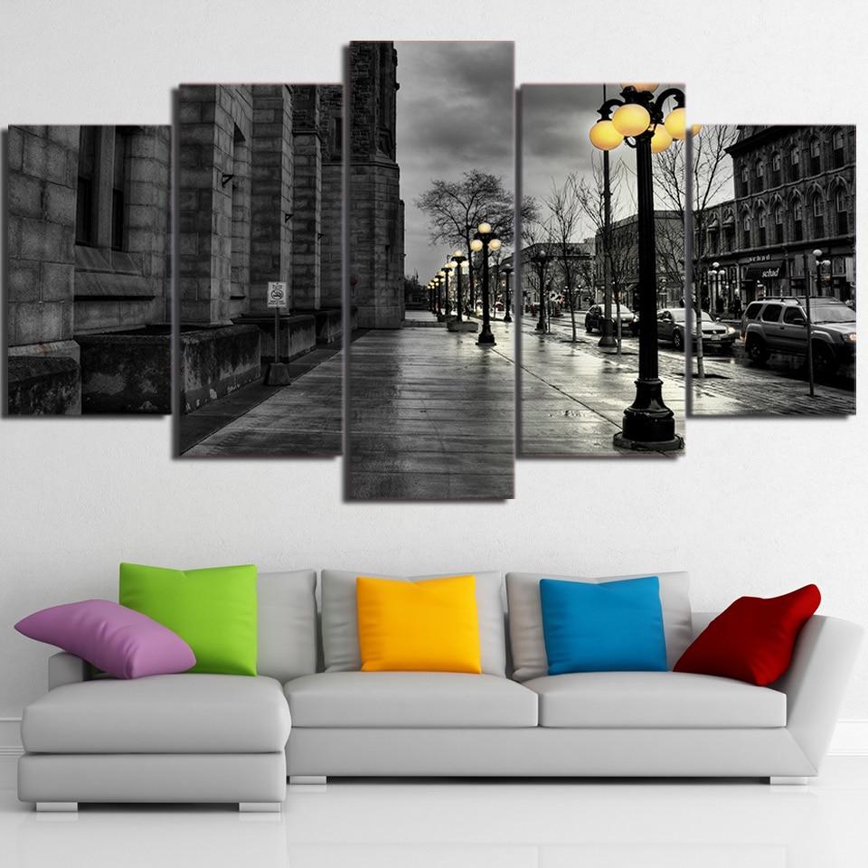 Street View London Grey – Nature Canvas Wall Art