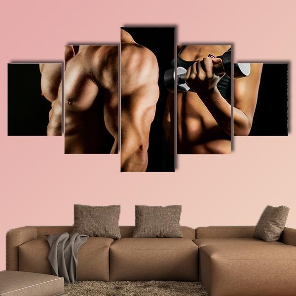 Strong Man And A Woman – Sport Canvas Wall Art