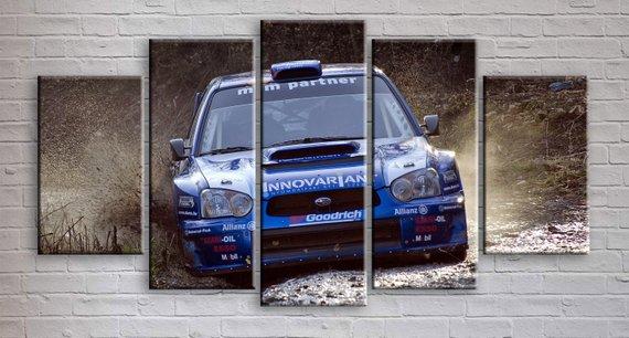 Subaru Impreza Wrx Rally Car Automative Canvas Wall Art