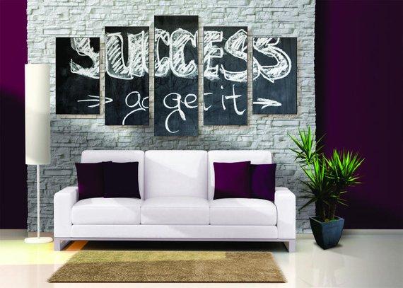 Success Go Get It – Abstract Canvas Wall Art