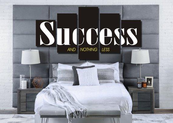 Success Motivational Quote – Abstract Canvas Wall Art