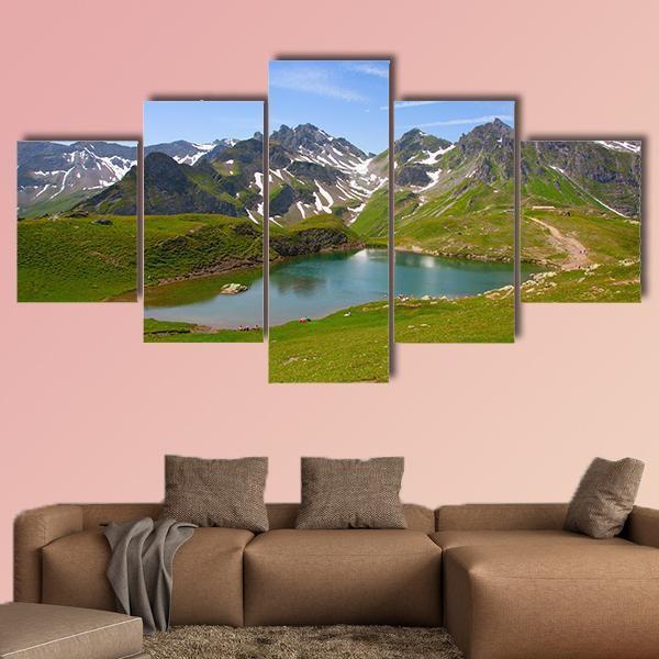 Summer Alpine Landscape – Nature Canvas Wall Art