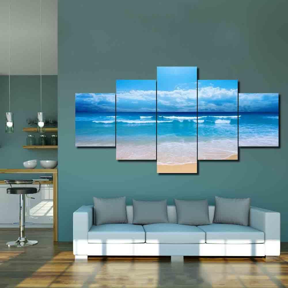 Summer Blue Ocean – Space Canvas Wall Art