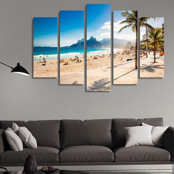 Summer Day At Ipanema Beach – Space Canvas Wall Art