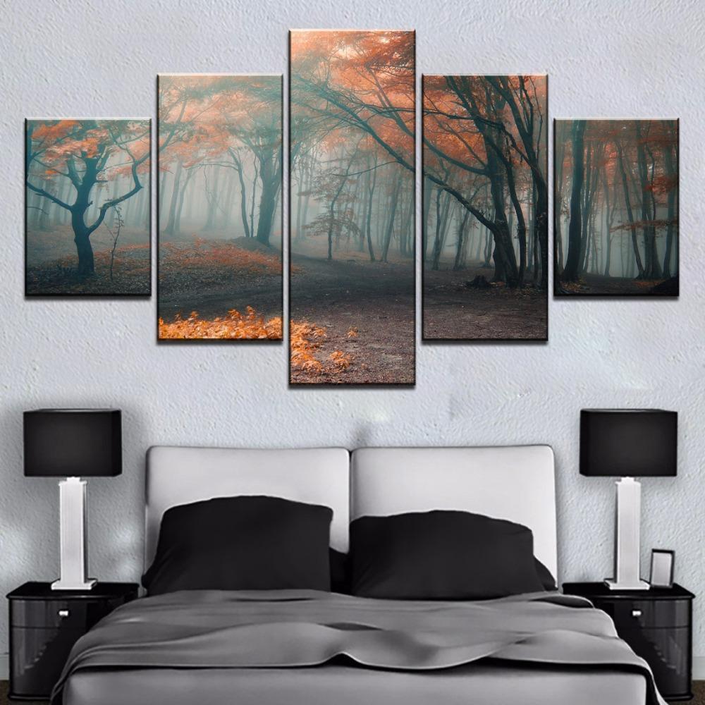 Summer Fallen Leaves Tree Forest Nature – Canvas Wall Art