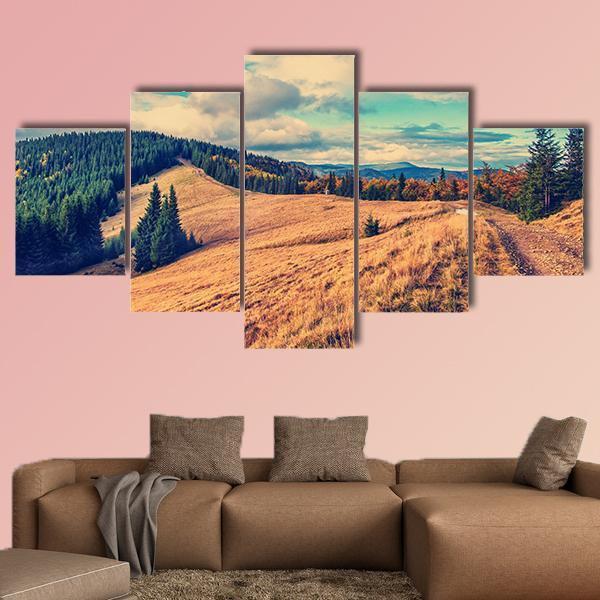 Summer Landscape In Mountains – Nature Canvas Wall Art