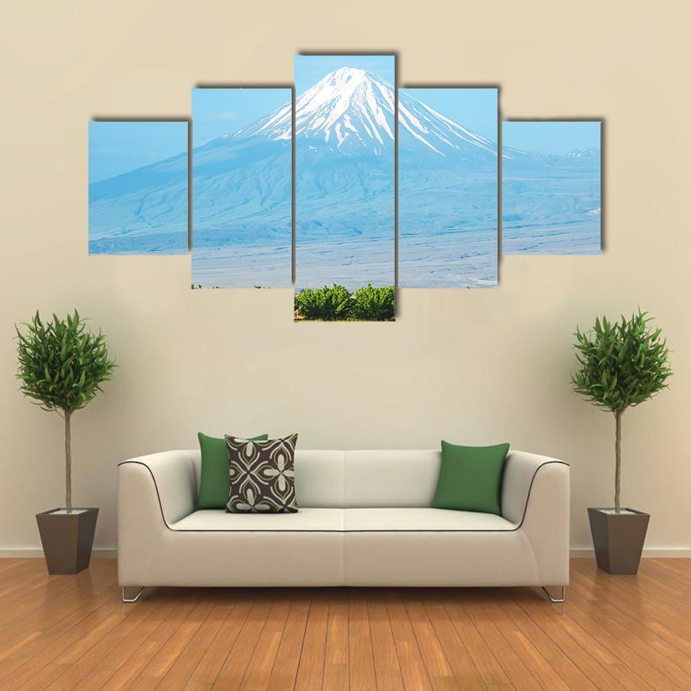 Summer Landscape With Ararat Mountain – Nature Canvas Wall Art