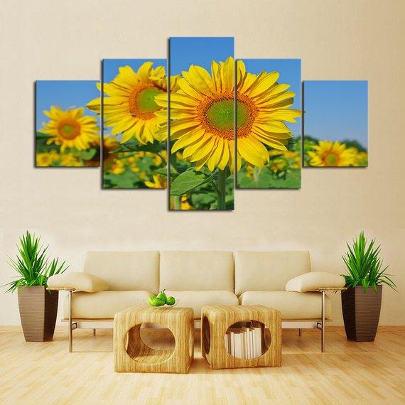 Sunflower Day 01 – Nature Canvas Wall Art