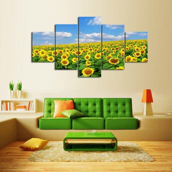Sunflower Field 02 – Nature Canvas Wall Art