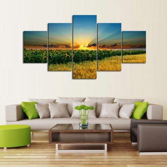 Sunflower Storm – Nature Canvas Wall Art