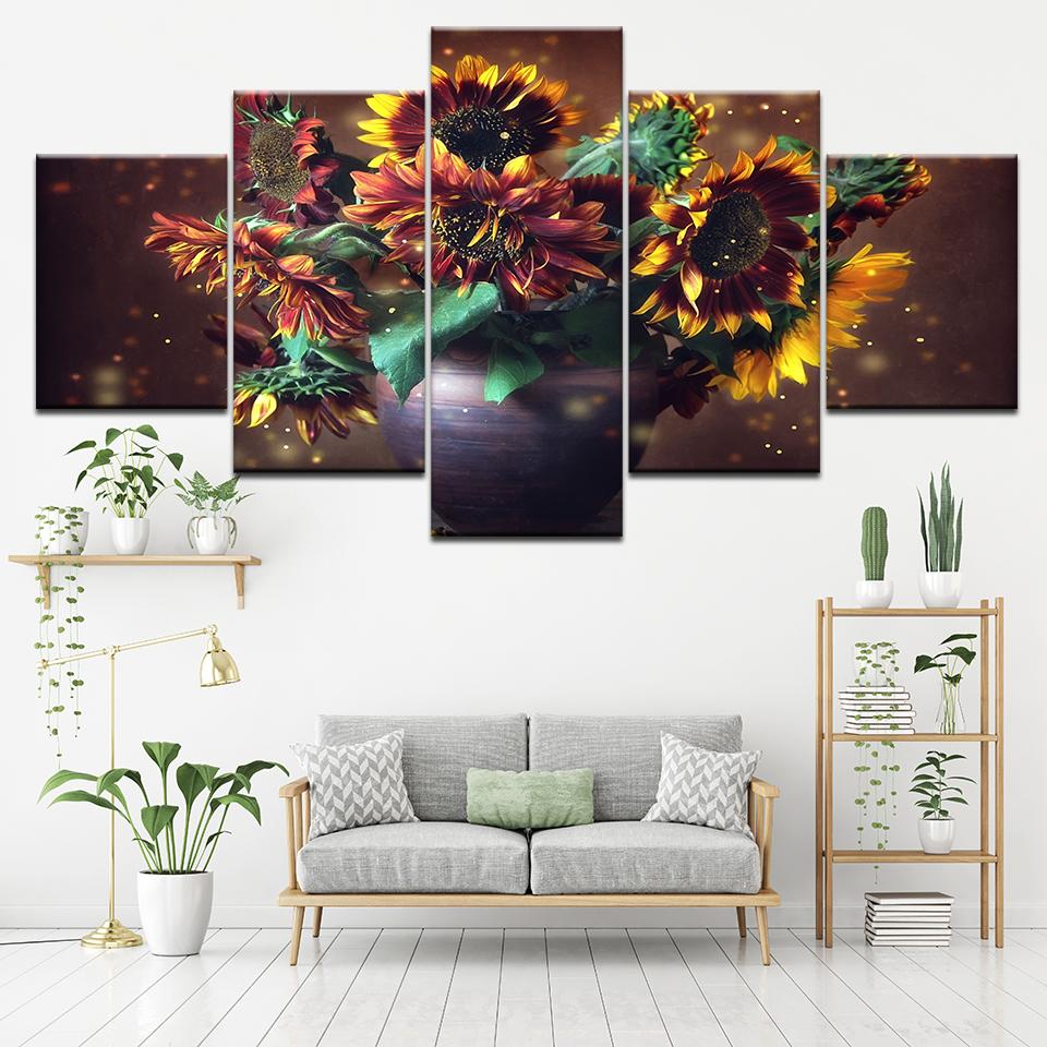 Sunflower Vase – Nature Canvas Wall Art