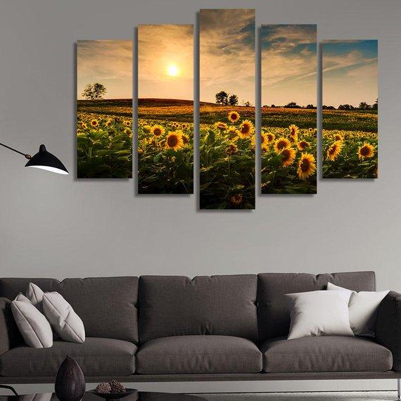 Sunflowers Field – Nature Canvas Wall Art