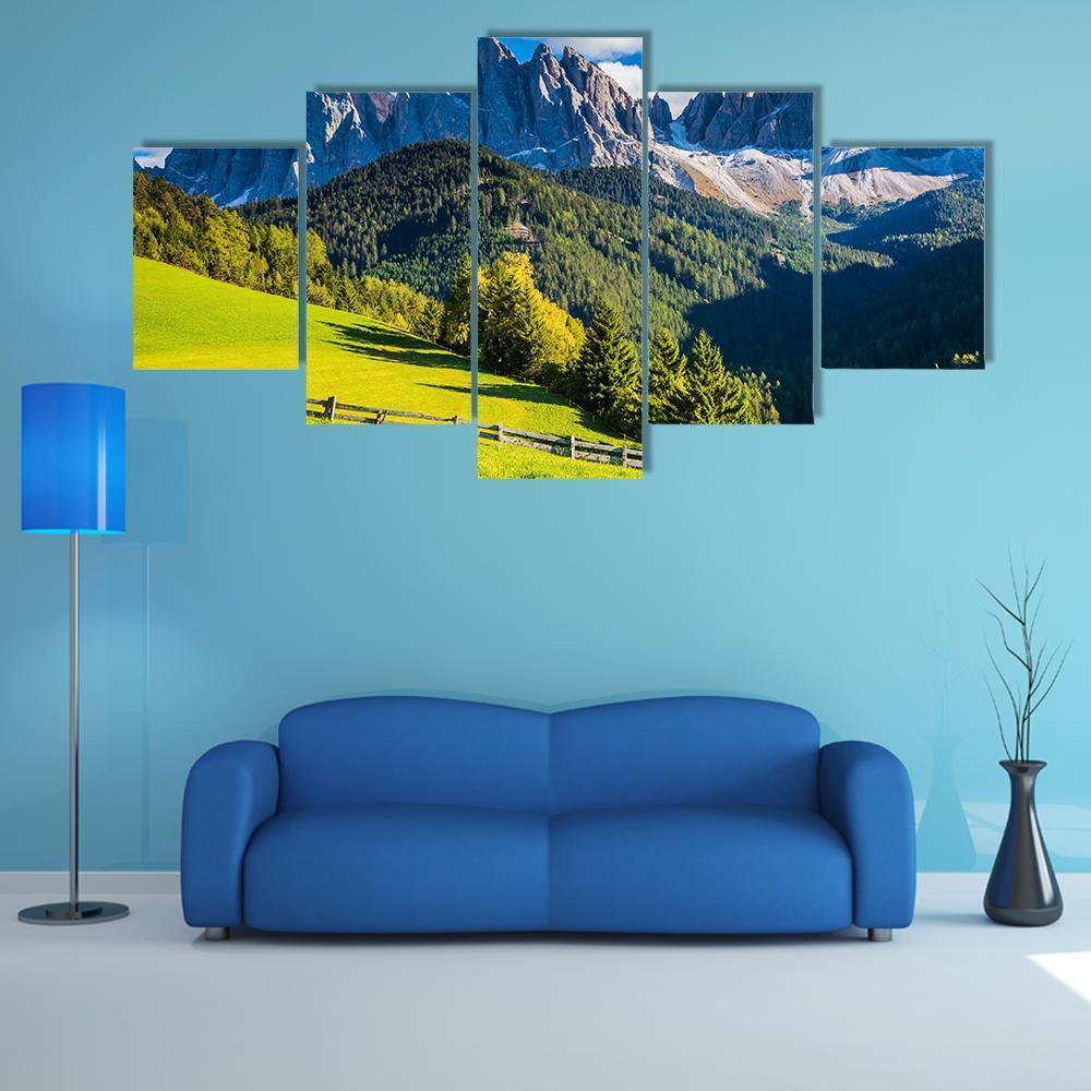 Sunny Day In Dolomites – Nature Canvas Wall Art